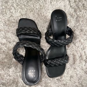 Chunky thick heels. Never worn.